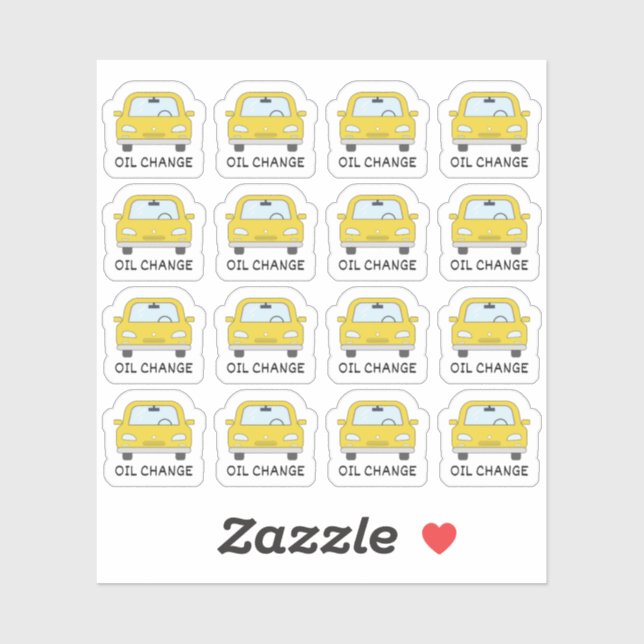 Sticker Entretien de voiture Changement d'huile Rappel Buj (Feuille)
