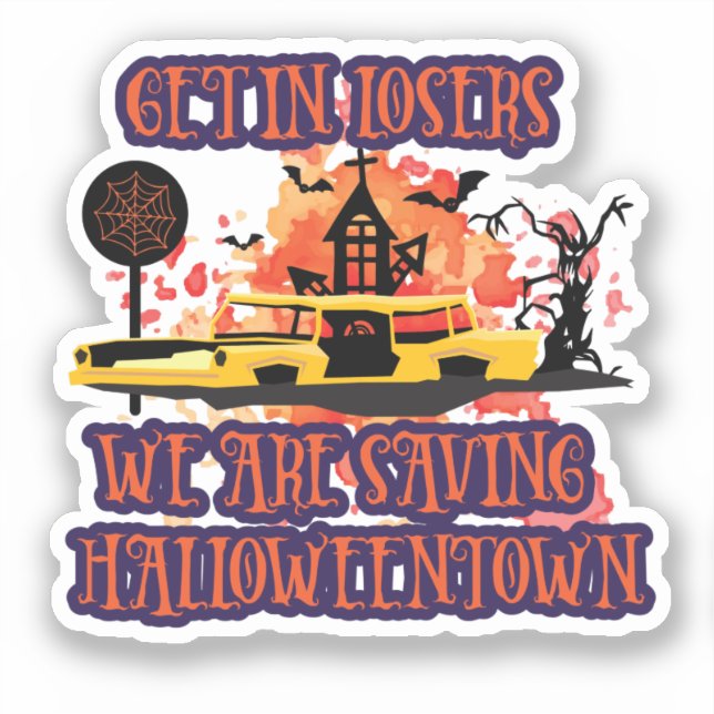 Sticker Entrez Dans Les Perdants, Nous Sauvons Halloweento (Recto)
