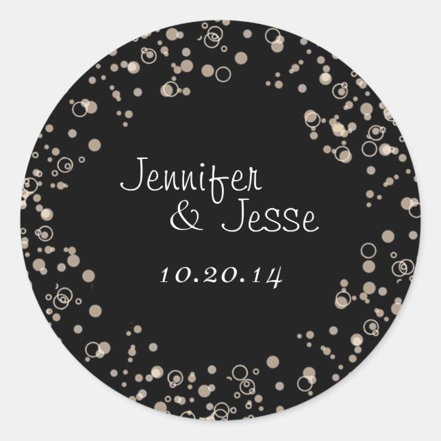 Sticker Enveloppe Bubbles Champagne (Devant)