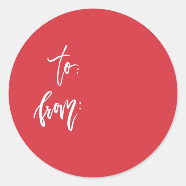 Sticker Enveloppe-Cadeau - De et vers (Devant)