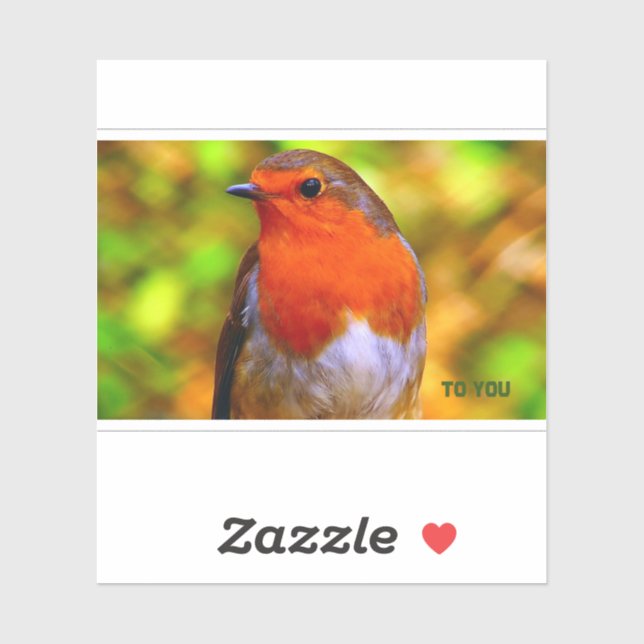 Sticker Enveloppe sceaux Message de Robin (Feuille)