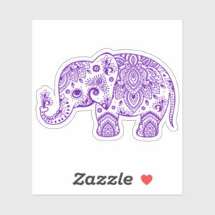 Sticker Ephène de paisley vintage pourpre