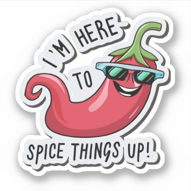 STICKER ÉPICEZ LES CHOSES EN HAUT CHILI PEPPER VEGGIE (Devant)