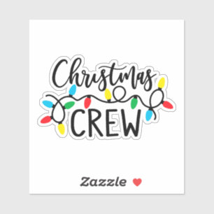 Sticker Équipage de Noël avec lumières