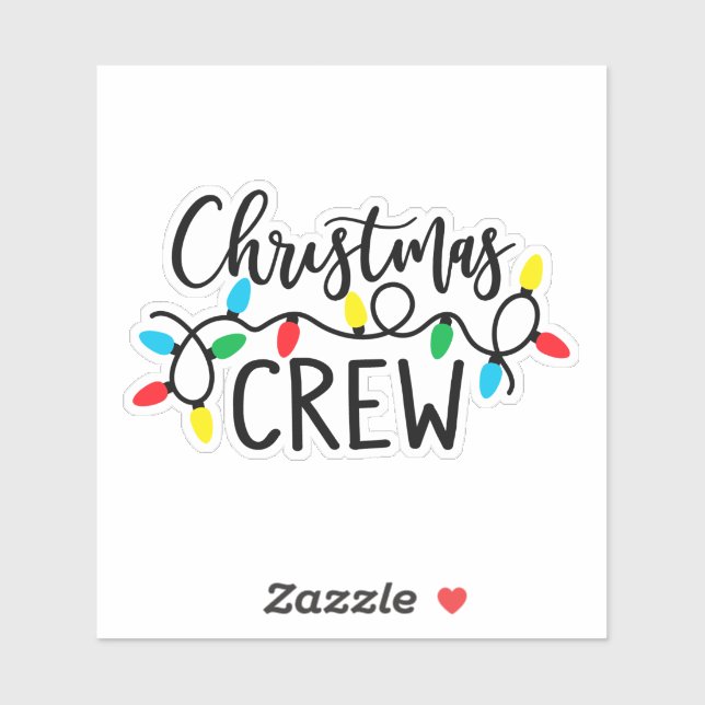 Sticker Équipage de Noël avec lumières (Feuille)