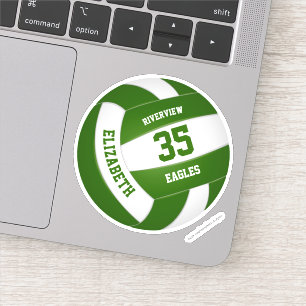Sticker équipe blanche verte couleurs filles garçons volle