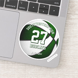 Sticker équipe blanche verte couleurs garçons filles baske