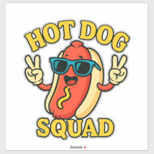 Sticker Équipe du stand de hot-dogs Hot Dog Squad Équipe d