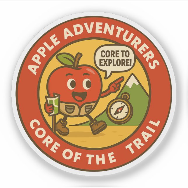 Sticker Équipement d'exploration extérieur Apple Randonnée (Devant)