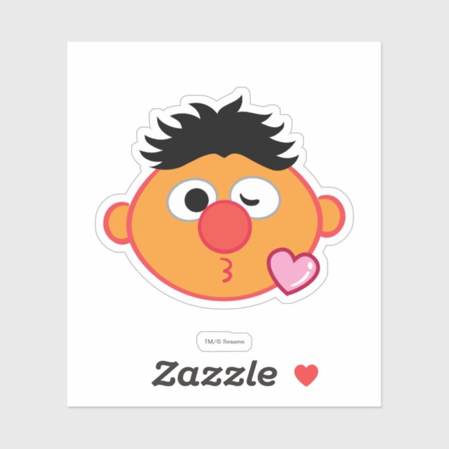 Sticker Ernie Face lance un baiser (Feuille)