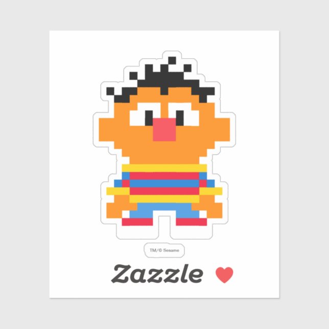 Sticker Ernie Pixel Art (Feuille)