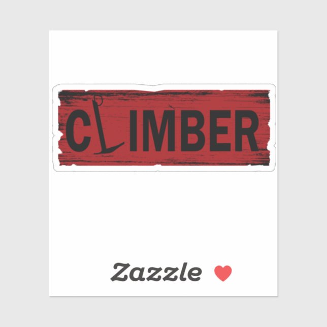 Sticker Escalade rocheuse vintage (Feuille)