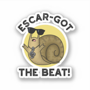Sticker Escar A Obtenu Le Beat Funny French Snail Pun