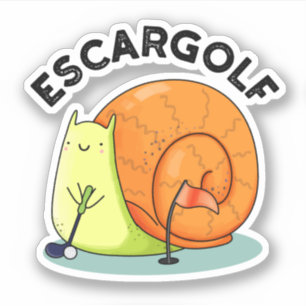 Sticker Escar-golf Funny Escargot Snail Pun