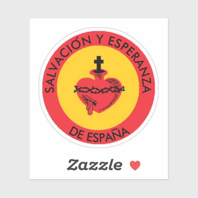 STICKER ESPAGNE DU COEUR SACRÉ (Feuille)