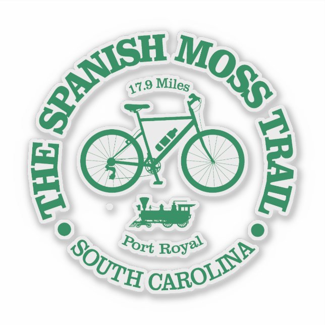 Sticker Espagnol Moss Trail (cyclisme) (Devant)
