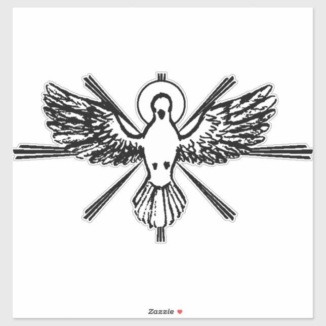 Sticker Esprit Saint sous forme de colombe (Feuille)
