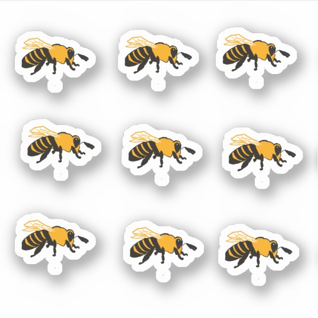 Sticker Essaim d'abeilles à miel (Devant)