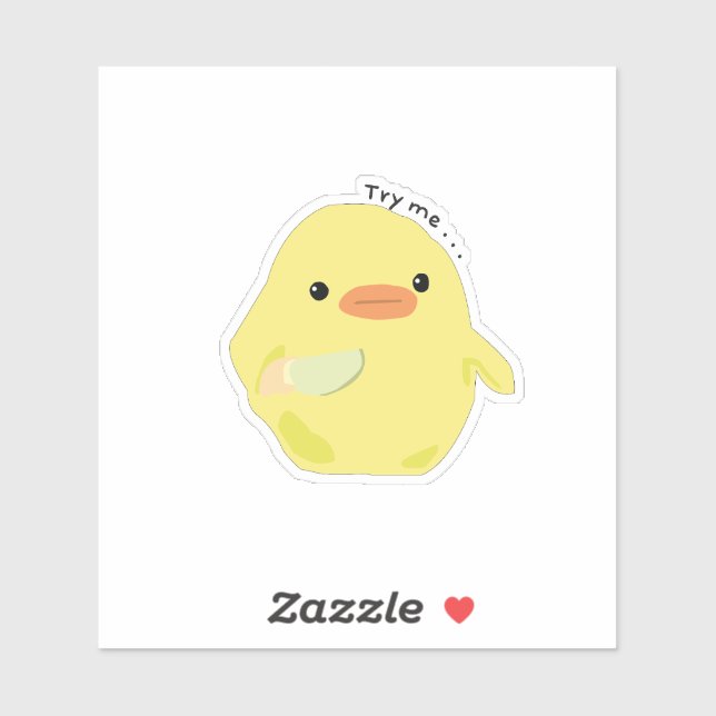 Sticker Essayez-moi, la paix n'a jamais été une option Duc (Feuille)