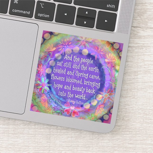 Sticker Et le peuple reste encore assez d'inspirété floral (Détail)