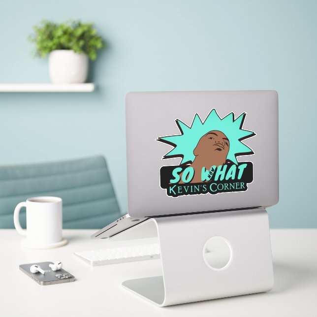 Sticker Et maintenant (Ordinateur portable sur le bureau)