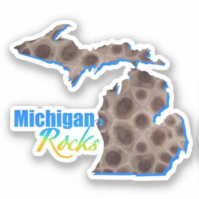 Sticker État de Great Lake | Michigan | Petoskey (Recto)
