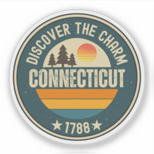 Sticker État du Connecticut - Cadeau de l'État de Nutmeg