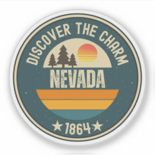 Sticker État du Nevada - Souvenir Silver State