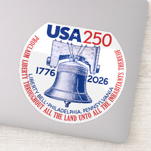 Sticker États-Unis 250 - 1776-2026 - Cloche de la Liberté 
