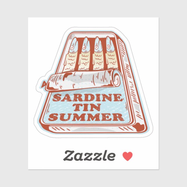 Sticker Été de Sardine (Feuille)