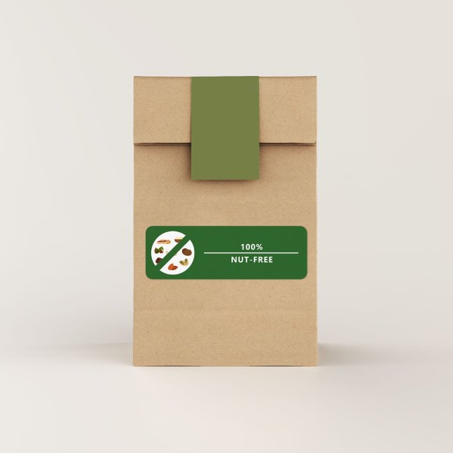 Sticker Étiquette 100% sans écume (100% Nut-Free Product Label Sticker)