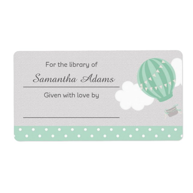 Sticker Étiquette à bille à air chaud rose (Devant)