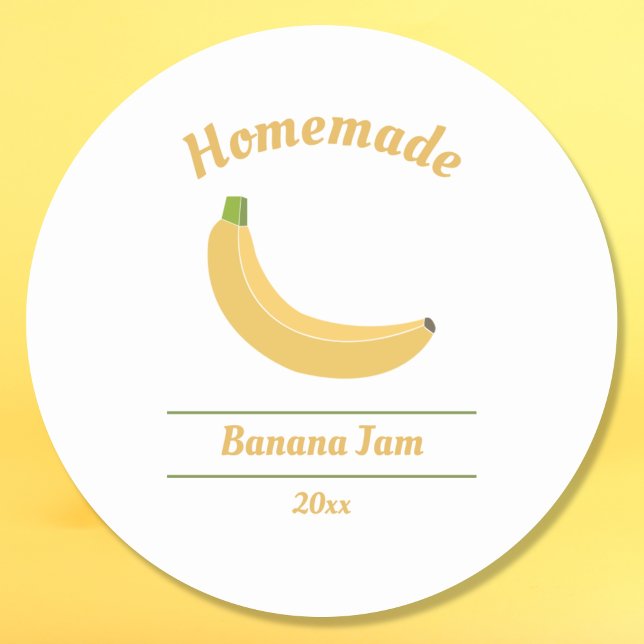 Sticker Étiquette à la confiture de banane modifia (Banana Jam Label Sticker)