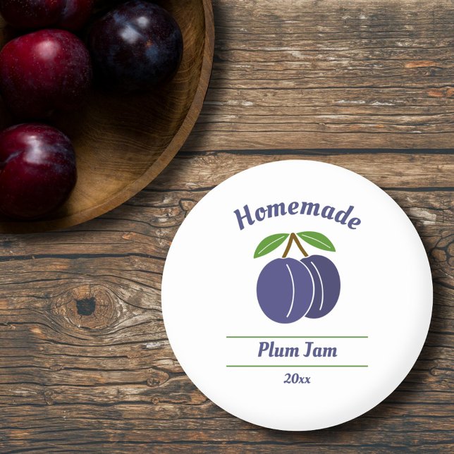 Sticker Étiquette à perfusion modifiable (Plum Jam Label Sticker)