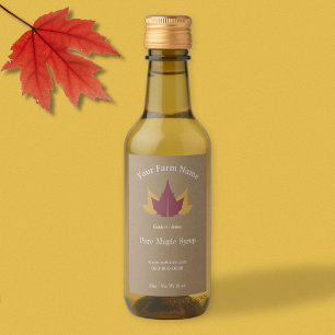 Sticker Étiquette au sirop d'érable rustique