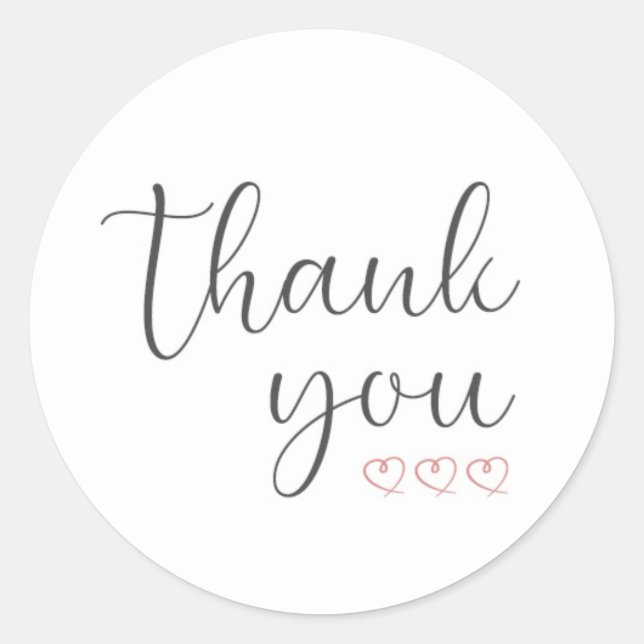 Sticker / Etiquette autocollante Thank You (Front)
