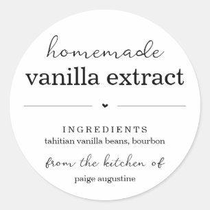 Sticker Étiquette cadeau Extrait de vanille maison