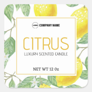 Sticker Étiquette Citrus Candle