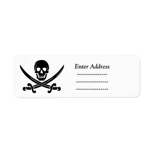 Sticker étiquette de adresse crâne Halloween Pirat (Devant)