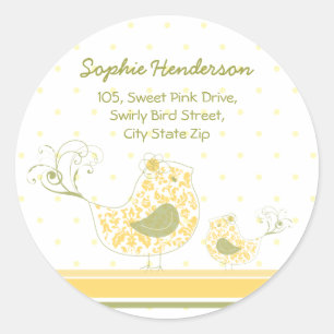 Sticker Étiquette de adresse pour bébé maman Tourb
