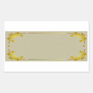 Sticker Étiquette de bordure or décoratif vintage