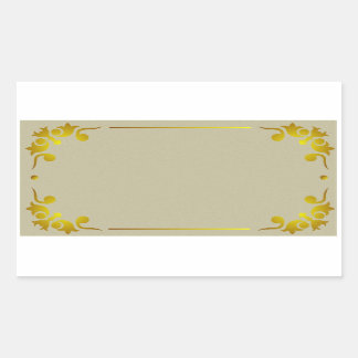 Sticker Étiquette de bordure or décoratif vintage