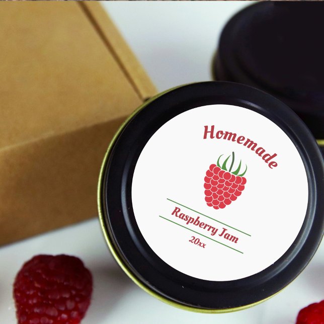 Sticker Étiquette de confiture de framboise modifi (Raspberry Jam Label Sticker)