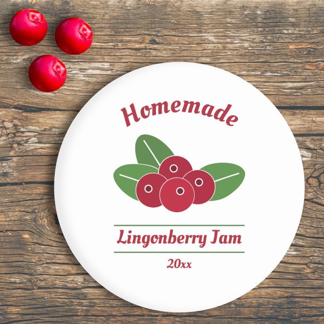 Sticker Étiquette de confiture de Lingonberry modi (Lingonberry Jam Label Sticker)
