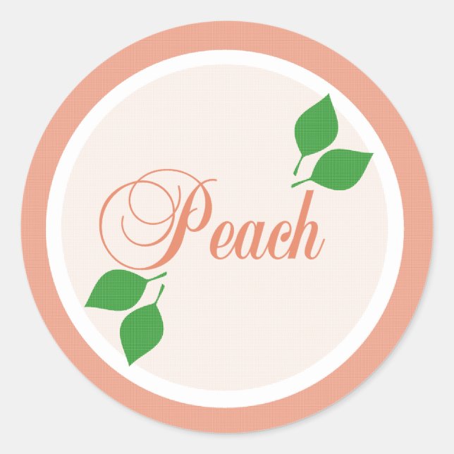Sticker Étiquette de fruits de pêche (Devant)