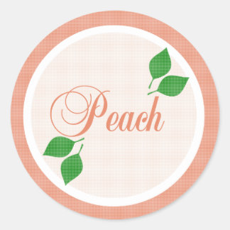 Sticker Étiquette de fruits de pêche
