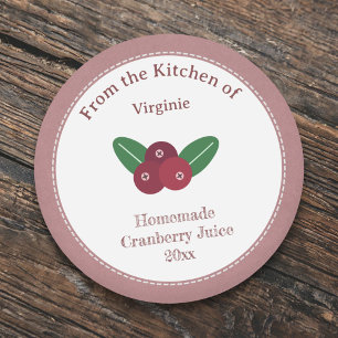 Sticker Étiquette de jus de canneberge rustique