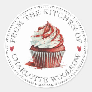 Sticker Étiquette de pâtisserie Baker Chef Cupcake