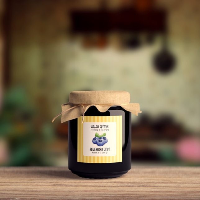 Sticker Étiquette de produit de confiture de bleue (Créateur téléchargé)