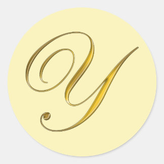 Sticker Étiquette de sceau pour lunogramme d'or Y